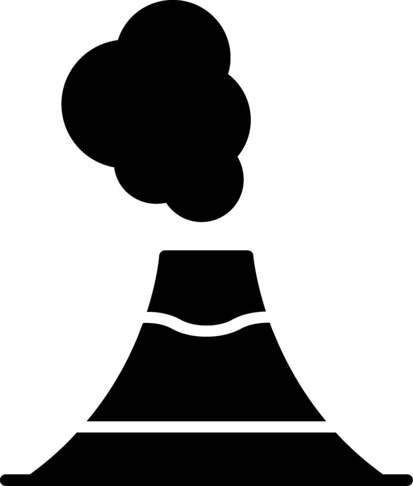 Volcano Glyph Icon vector