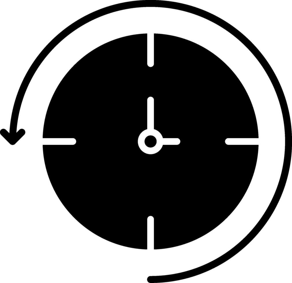 Back In Time Glyph Icon vector