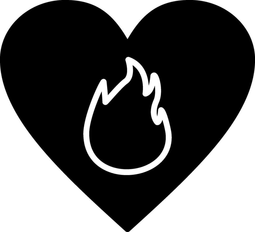 Passion Glyph Icon vector