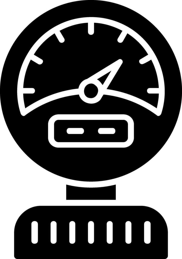 Pressure Gauge Glyph Icon vector