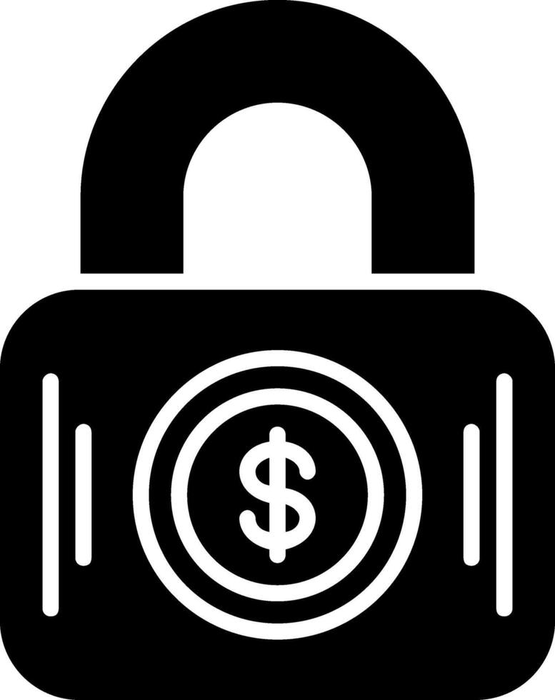 Padlock Glyph Icon vector