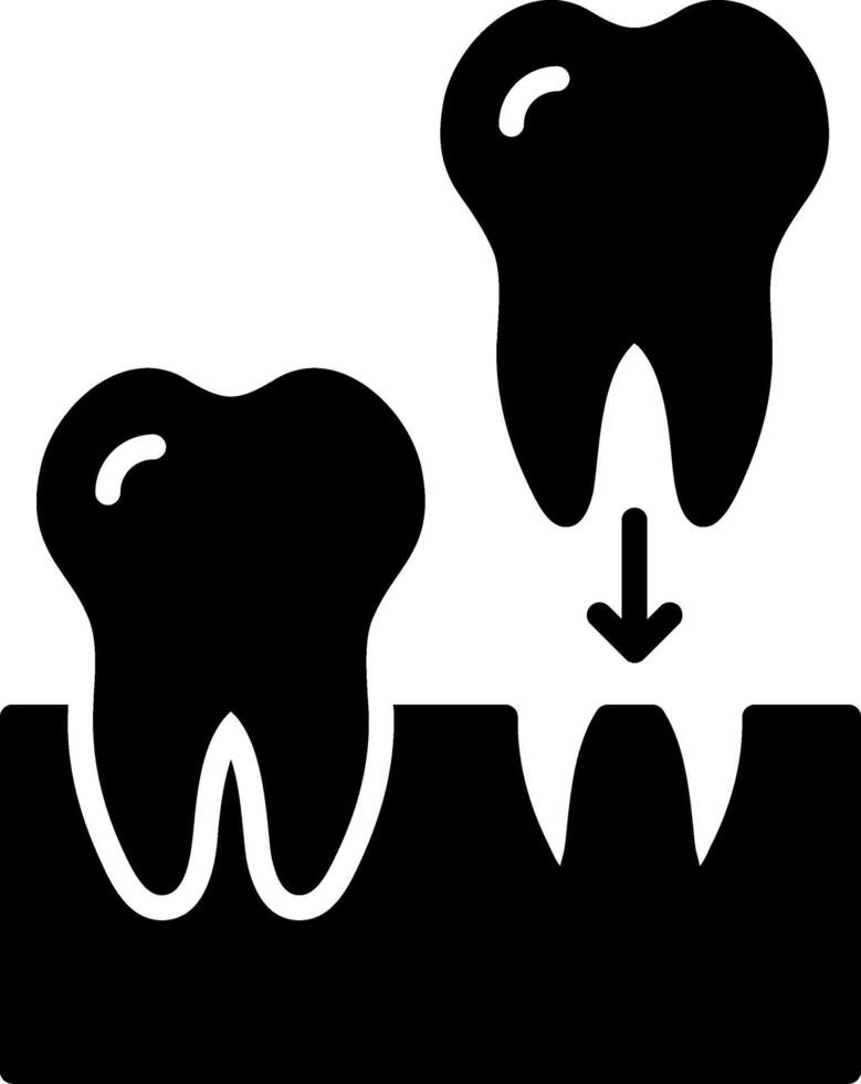 icono de glifo de implantes vector