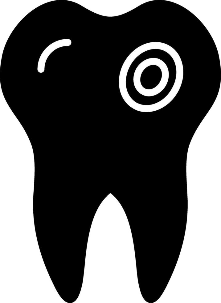 Caries Glyph Icon vector