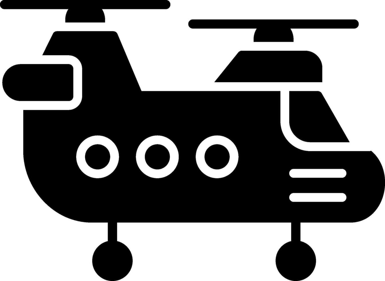 Helicopter Glyph Icon vector