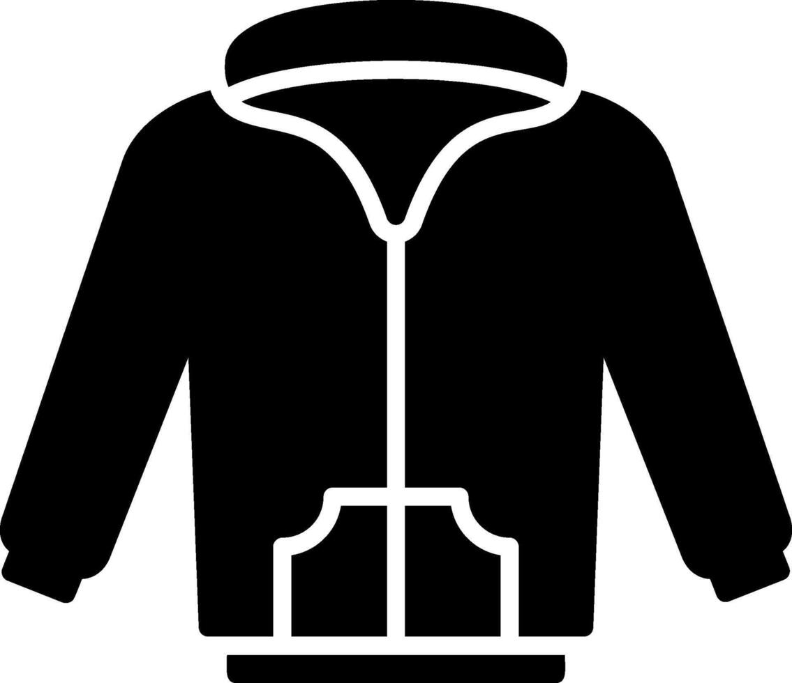 Hoodie Glyph Icon vector