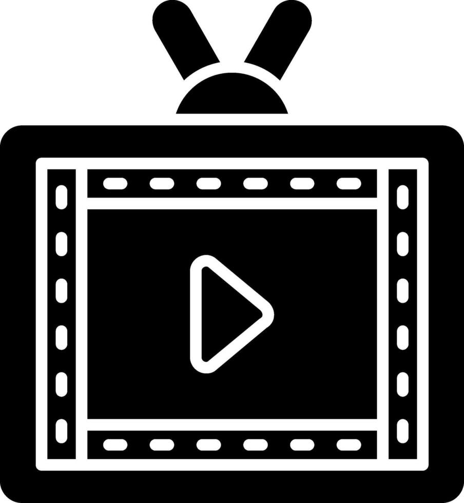 Live Stream Glyph Icon vector