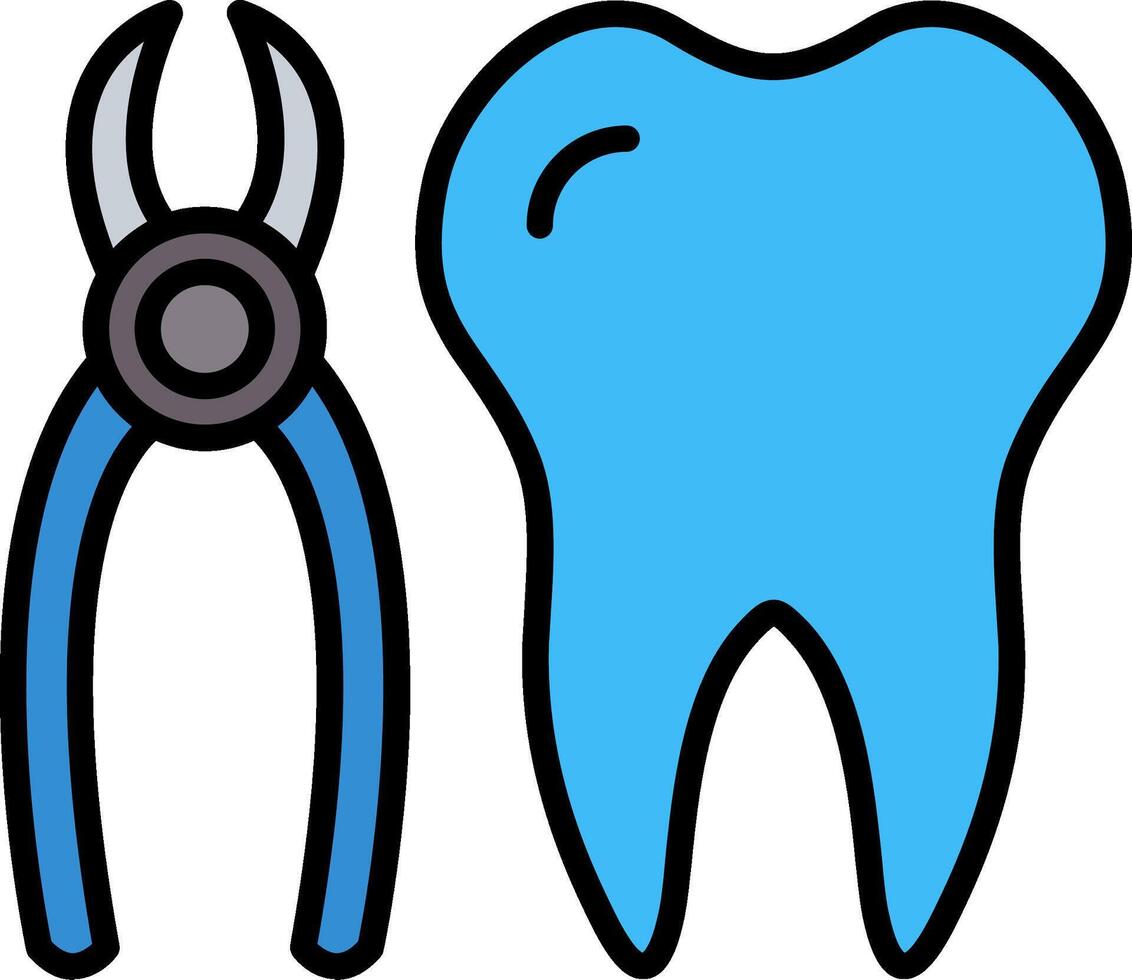 Nippers Line Filled Icon vector