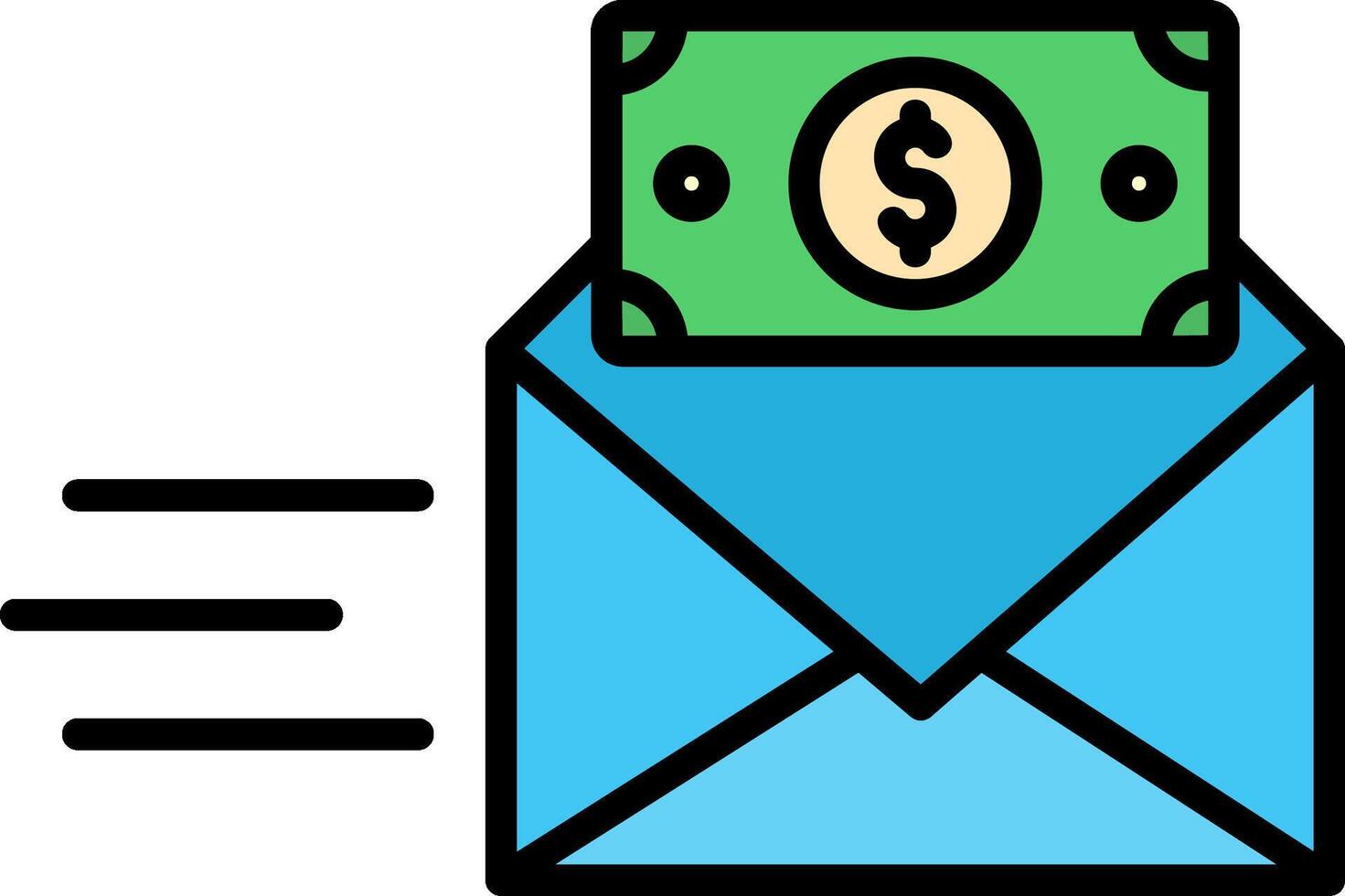 Bribe Line Filled Icon vector
