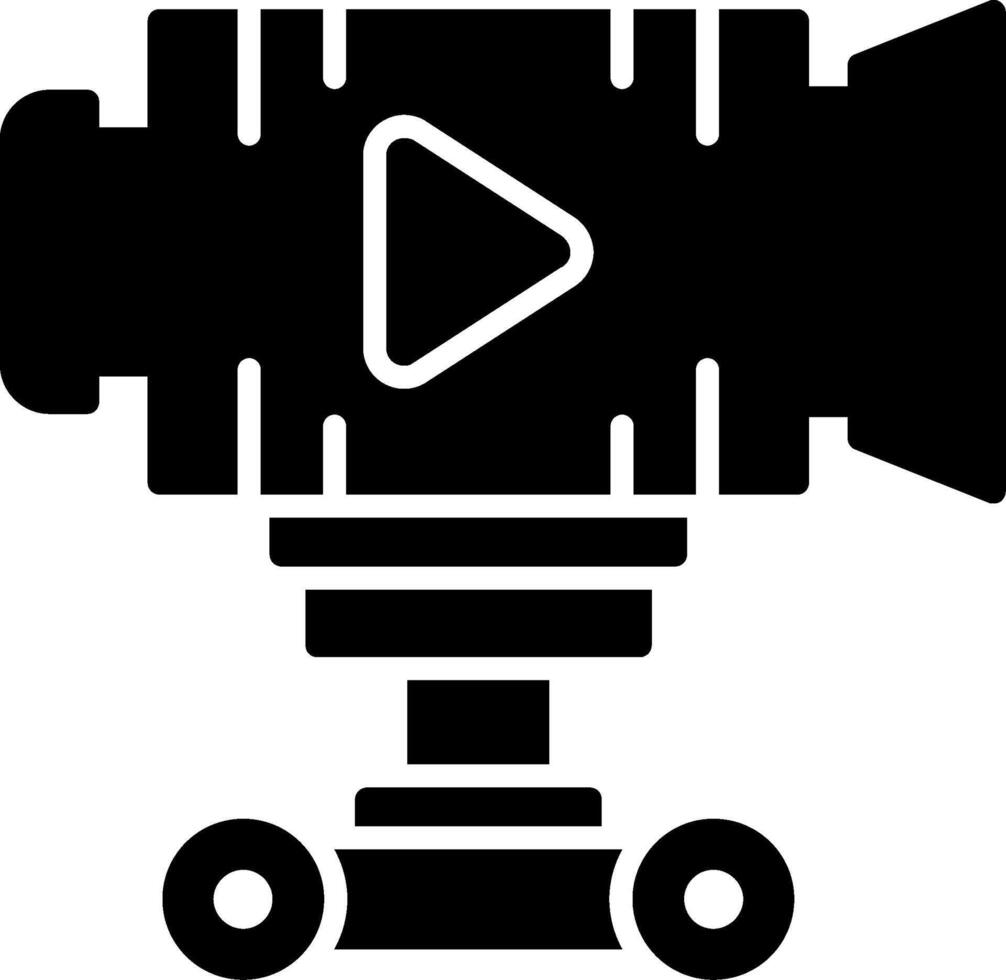 Camera Dolly Glyph Icon vector