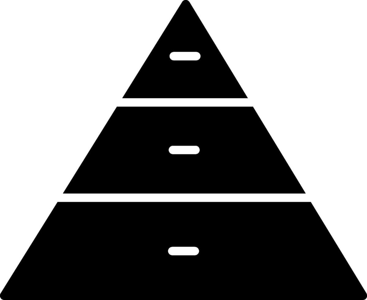 Pyramid Charts Glyph Icon vector