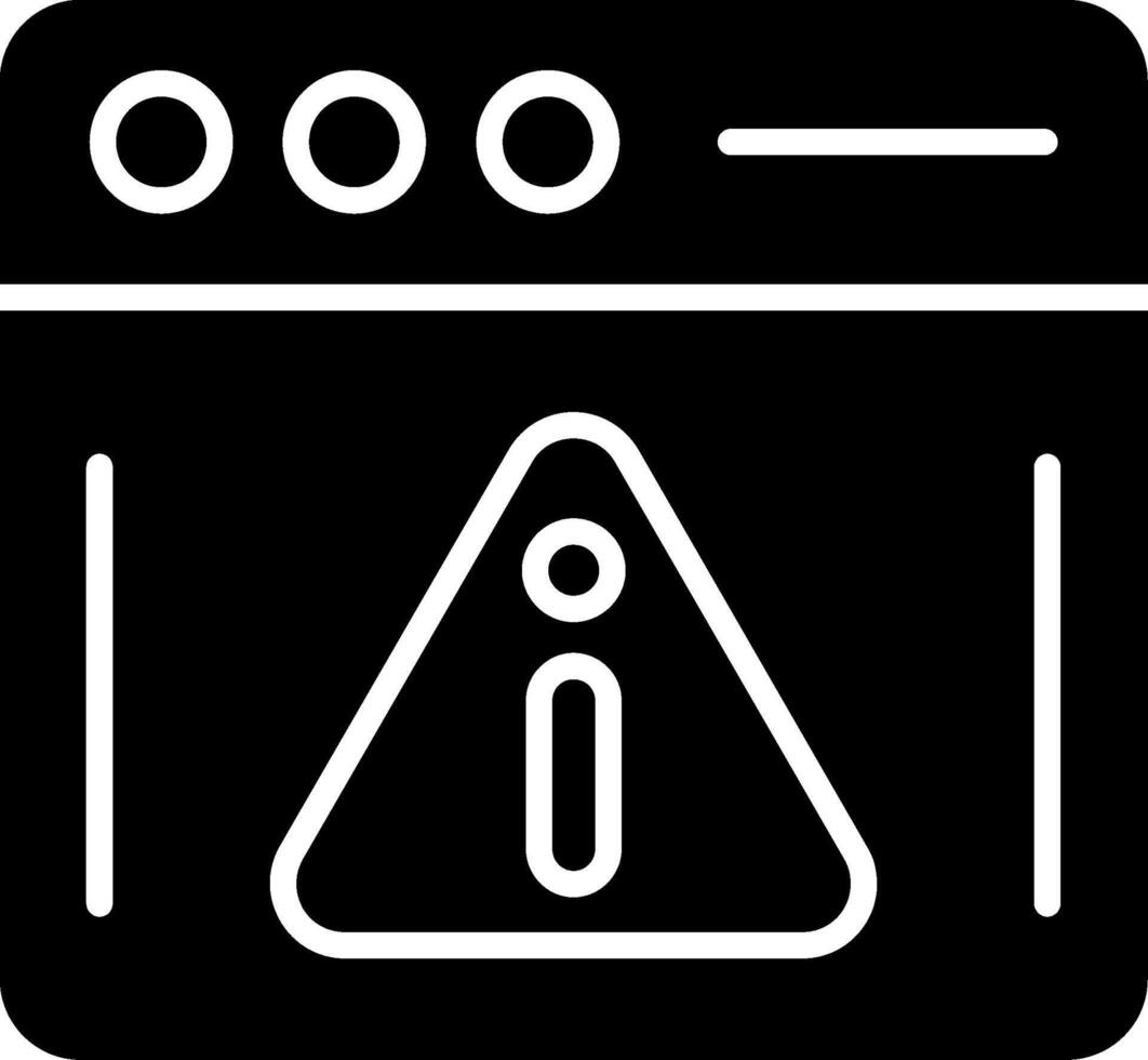 Warning Glyph Icon vector