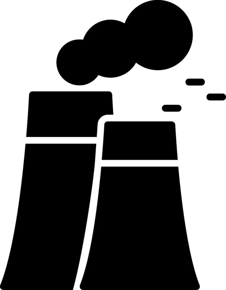 Nuclear Glyph Icon vector