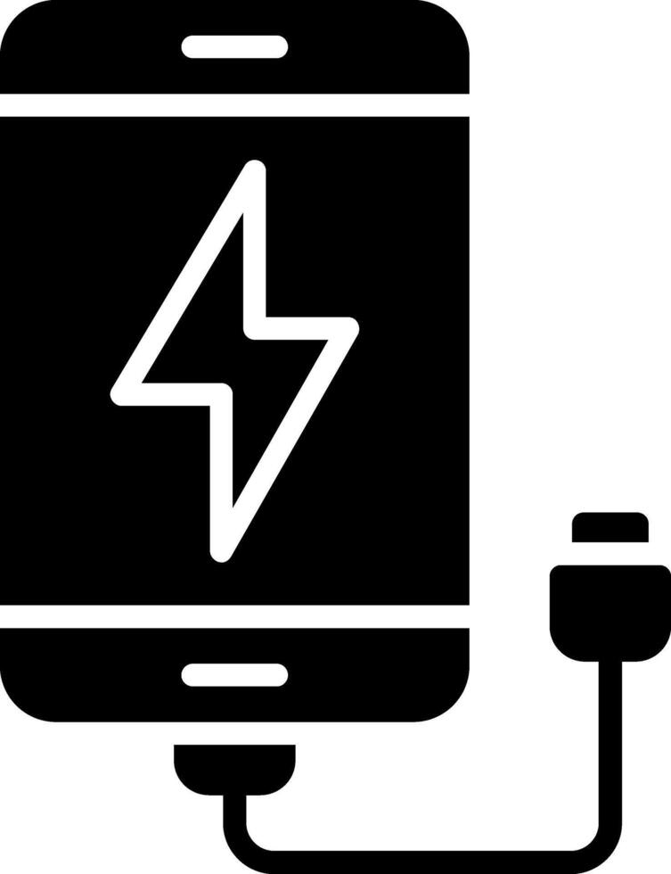 Charging Glyph Icon vector