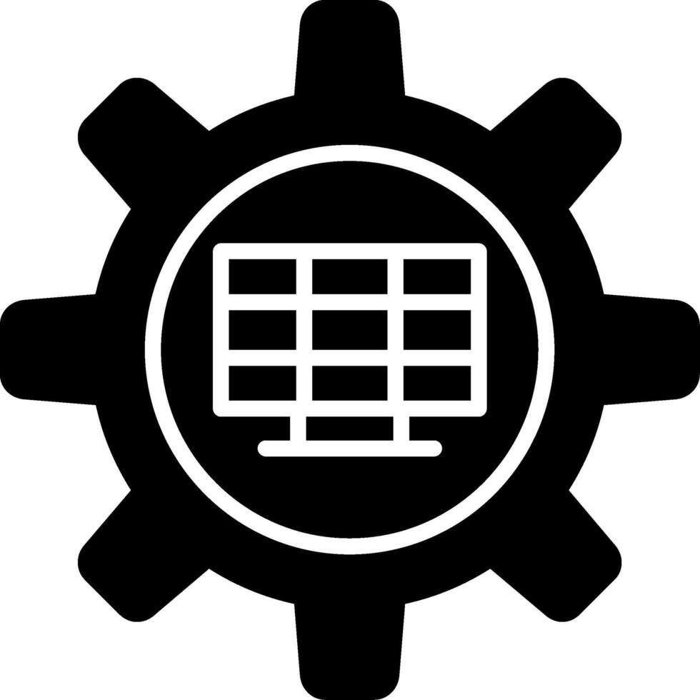 Solar Energy Glyph Icon vector
