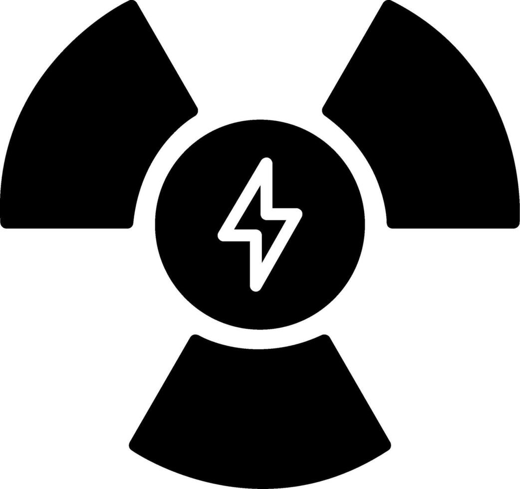 Nuclear Power Glyph Icon vector