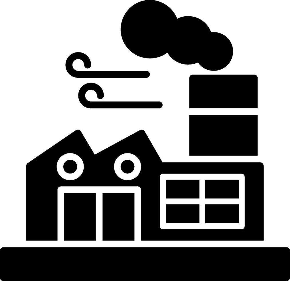 Factory Glyph Icon vector