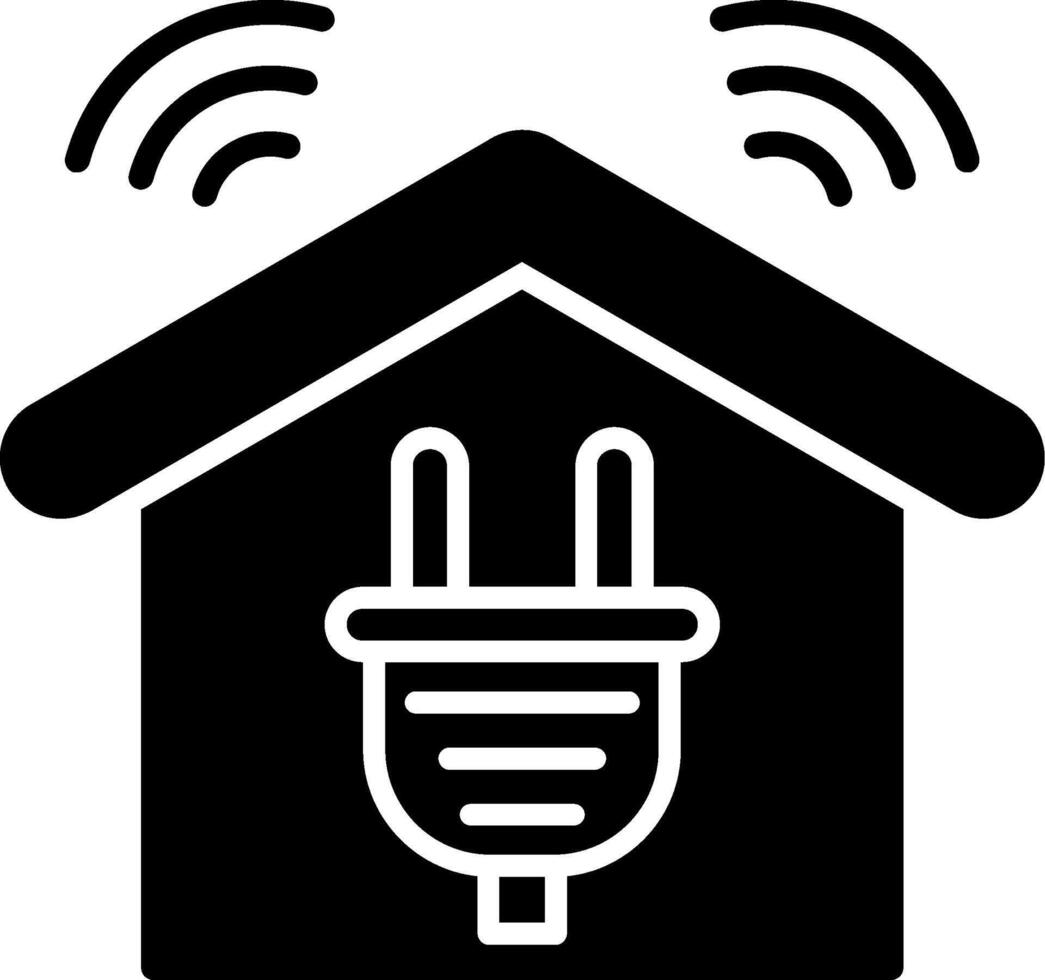 Smart Home Glyph Icon vector