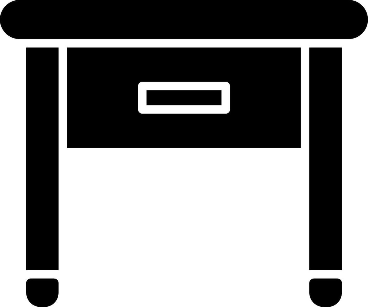 Side Table Glyph Icon vector