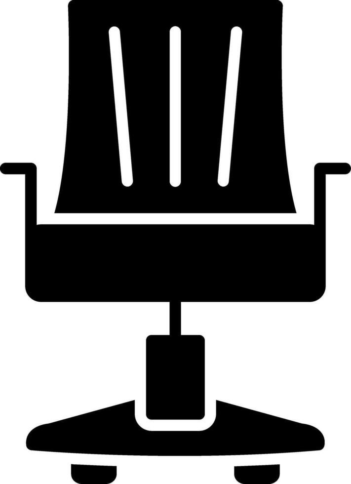 icono de glifo de silla de oficina vector
