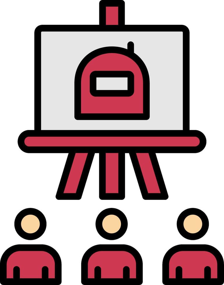 Training Course Line Filled Icon vector