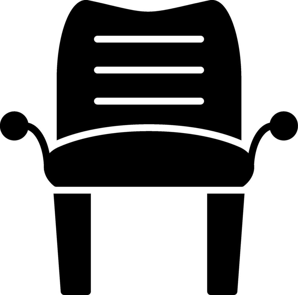 icono de glifo de sillón vector