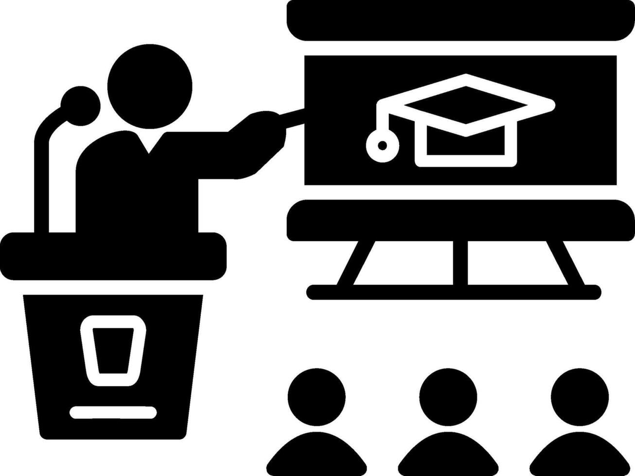 Business Class Glyph Icon vector