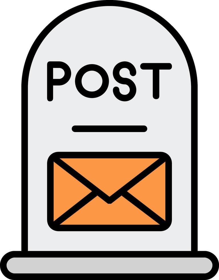 Post It Line Filled Icon vector