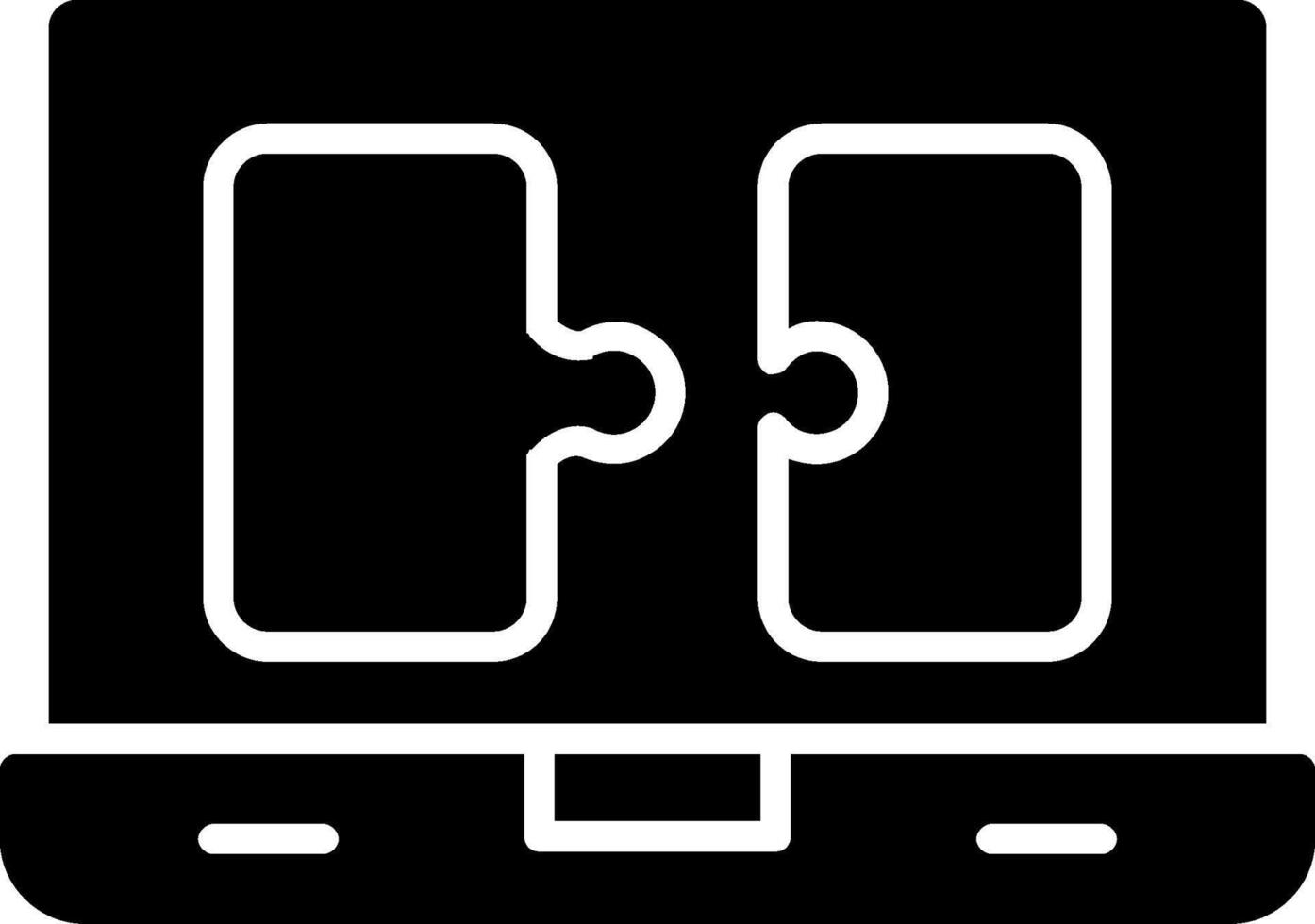 Puzzle Glyph Icon vector