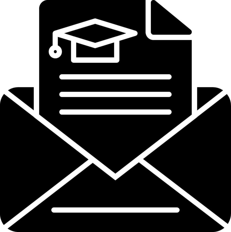 Diploma Glyph Icon vector