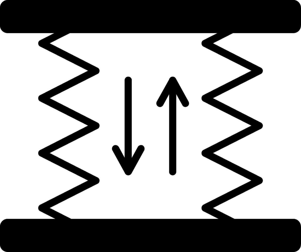 Car Lift Glyph Icon vector