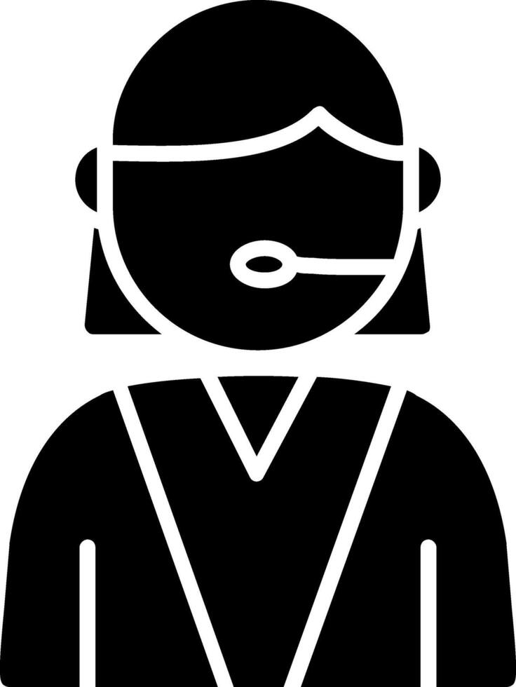 Assistant Glyph Icon vector