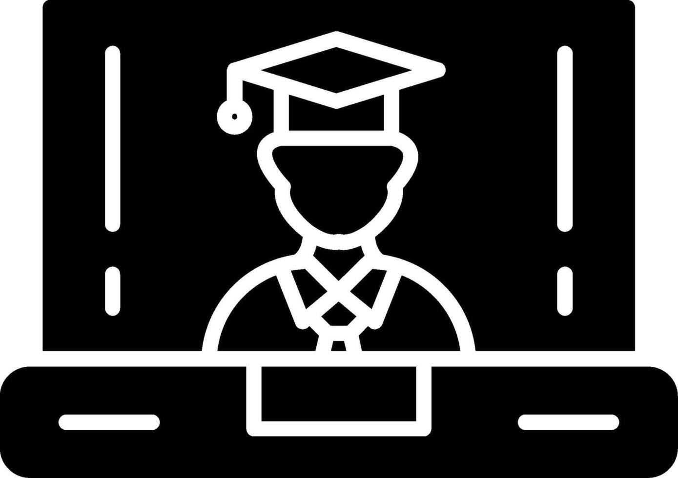 Online Class Glyph Icon vector