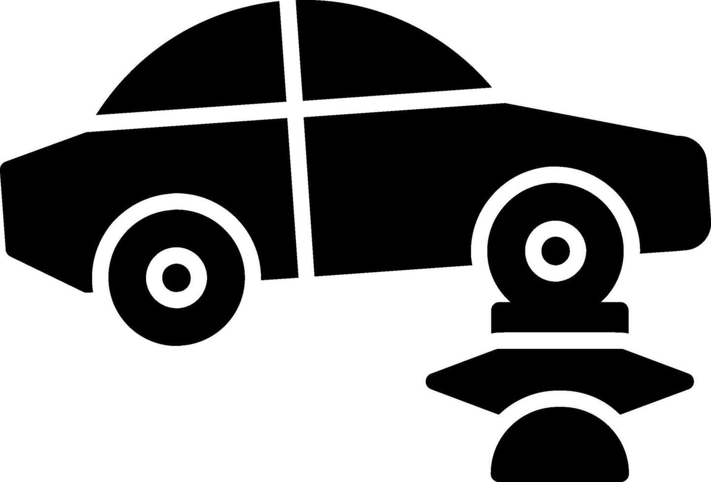 Car Jack Glyph Icon vector
