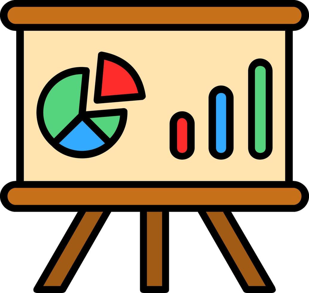 Whiteboard Line Filled Icon vector