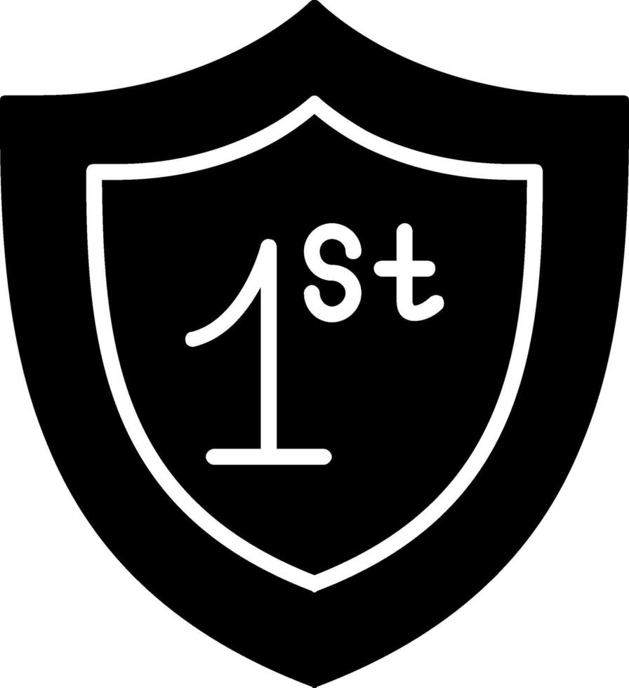 Shield Glyph Icon vector