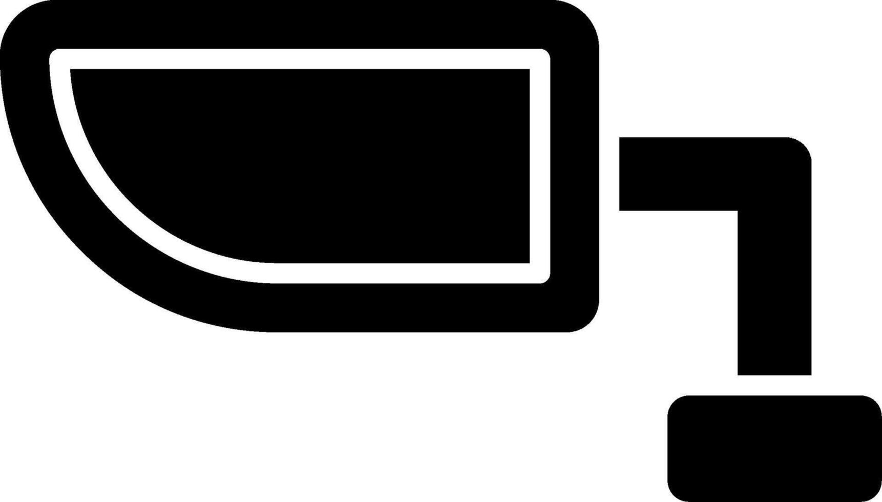 Side Mirror Glyph Icon vector