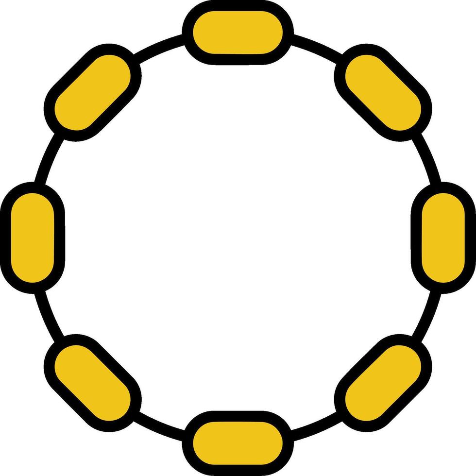 Chain Line Filled Icon vector