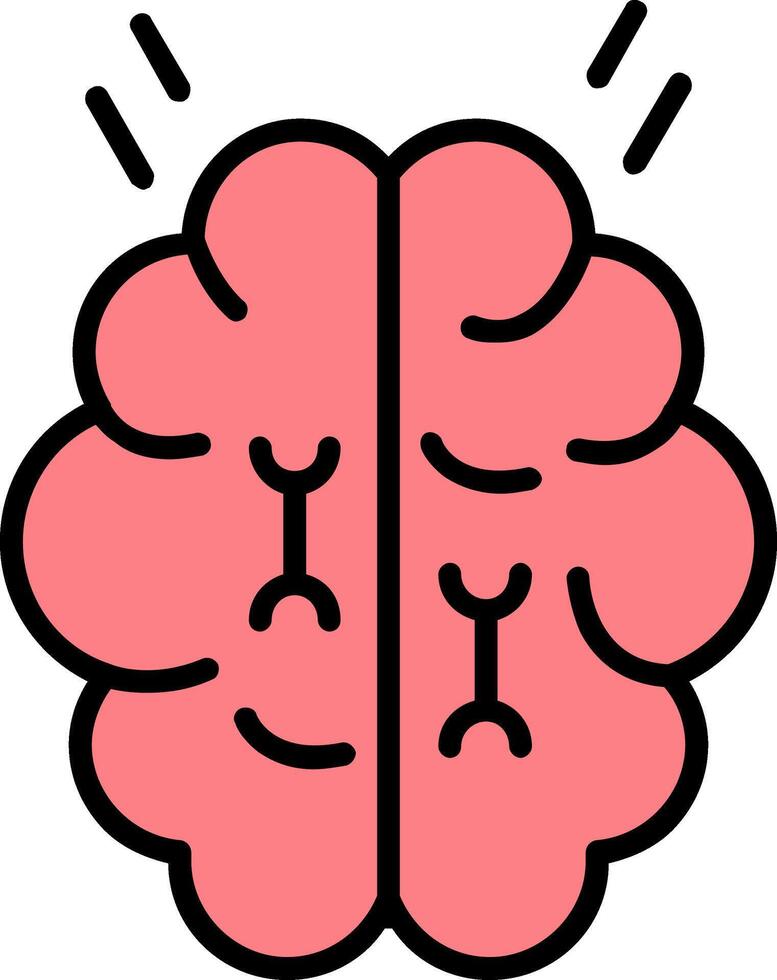 Brainstorm Line Filled Icon vector