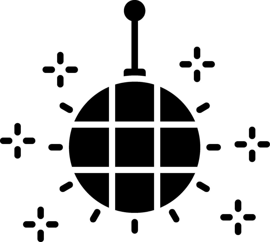 icono de glifo de bola de discoteca vector