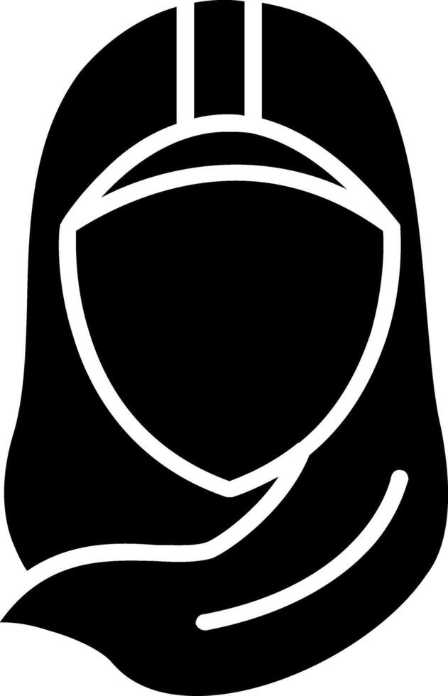 Hijab Glyph Icon vector