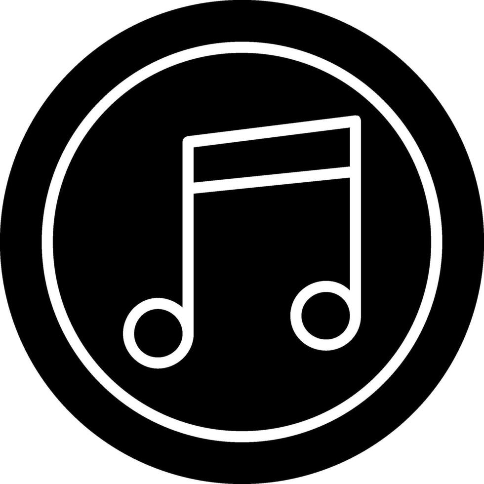 música Nota glifo icono vector