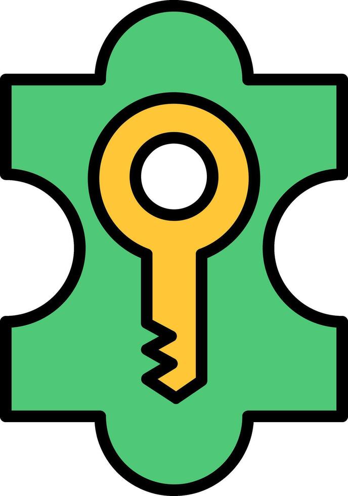 Puzzle Line Filled Icon vector