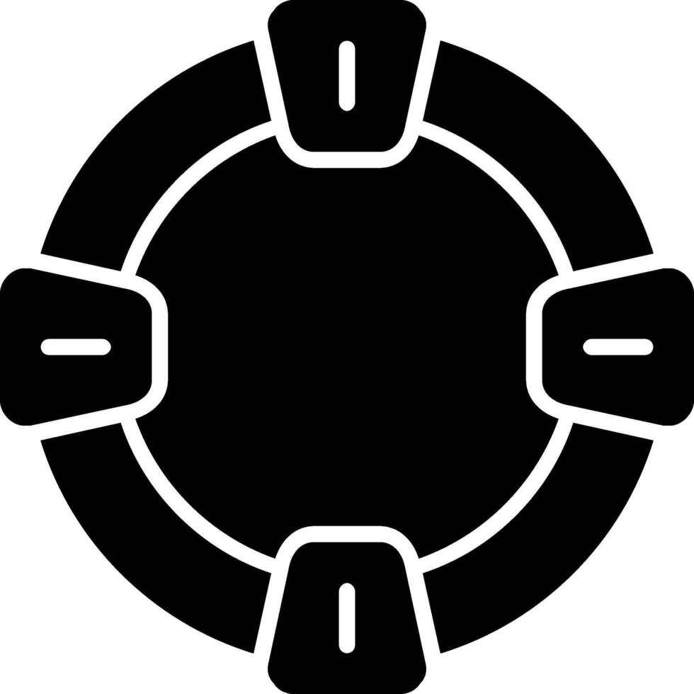 Life Saver Glyph Icon vector