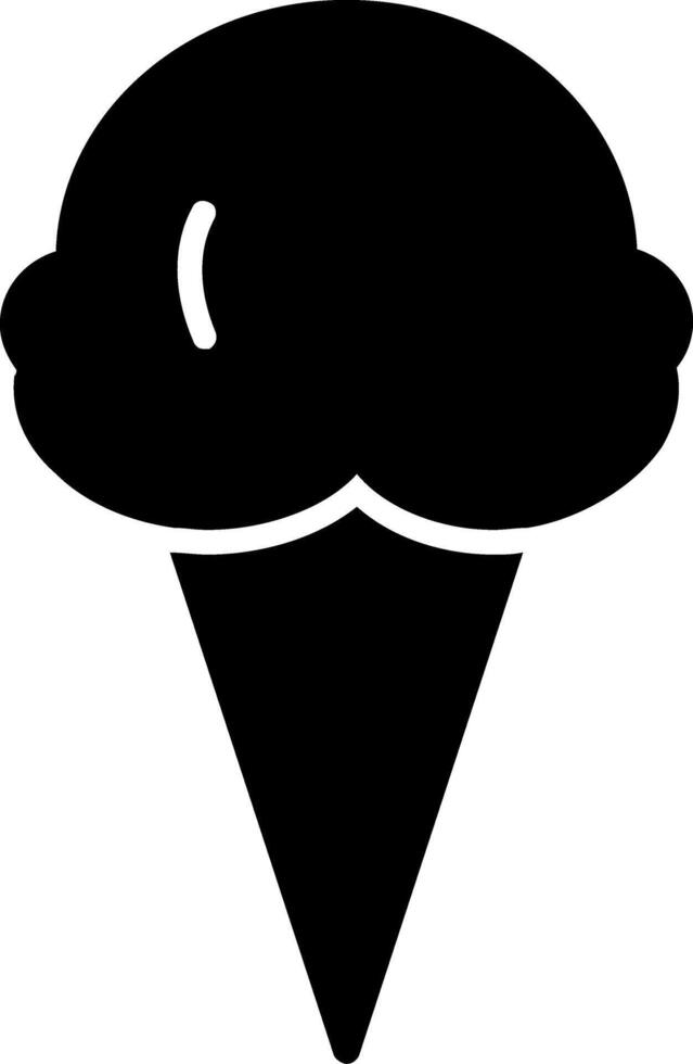 icono de glifo de helado vector