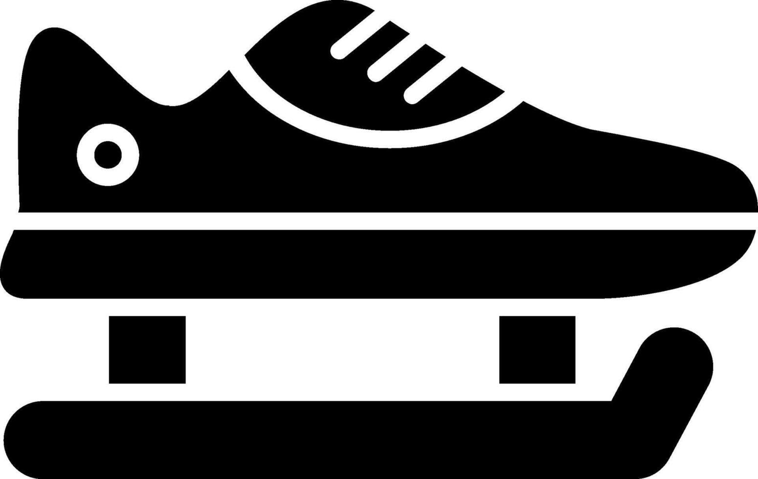 Skate Shoes Glyph Icon vector