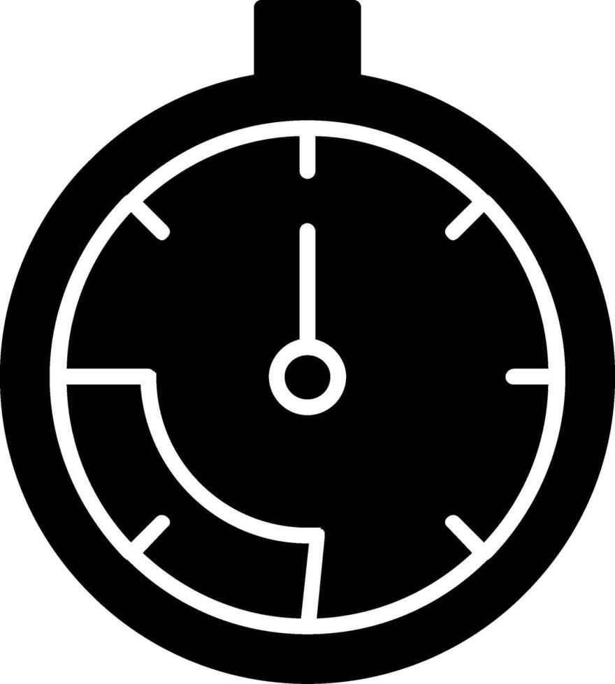 Stopwatch Glyph Icon vector