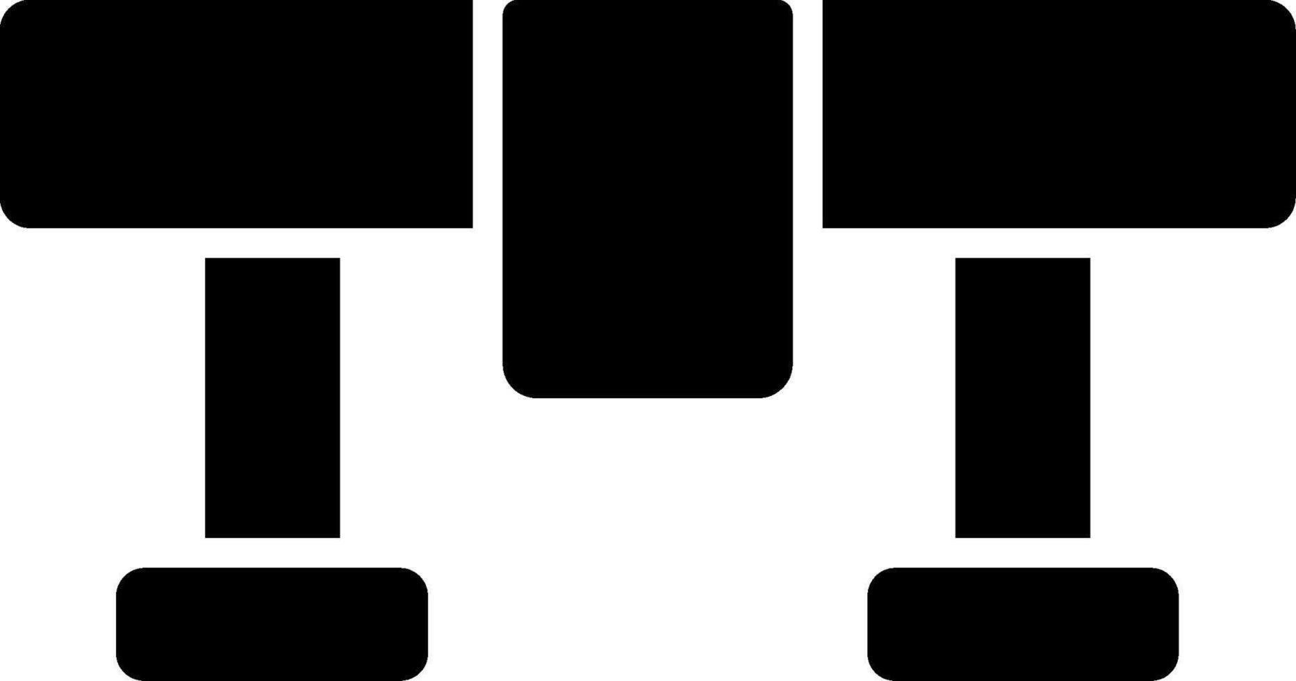 Bench Glyph Icon vector
