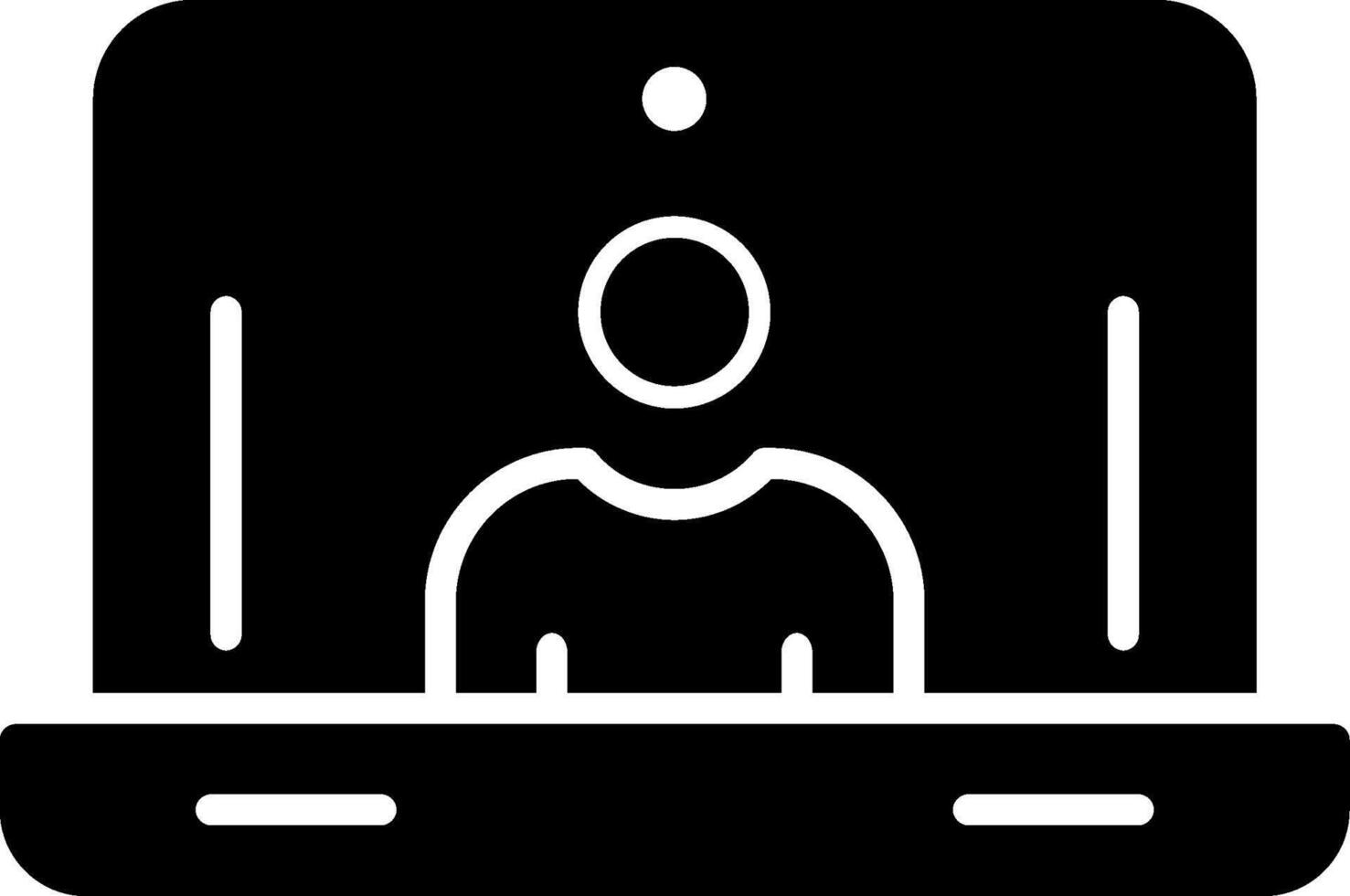 Laptop Glyph Icon vector