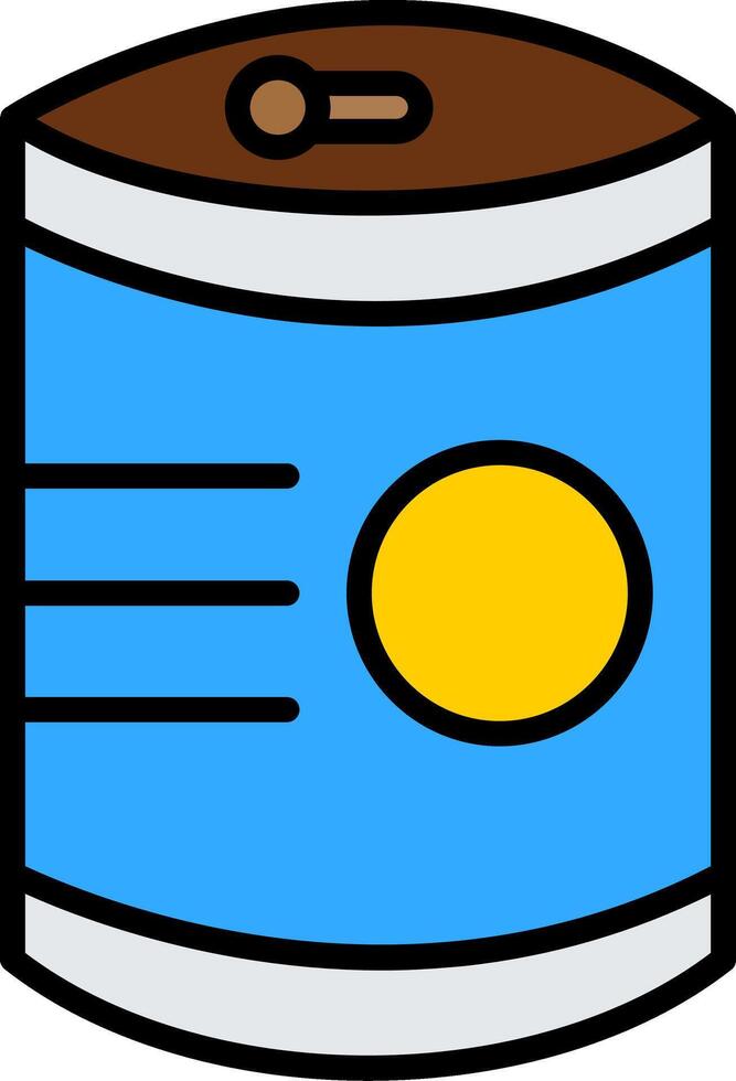 Tinned Food Line Filled Icon vector