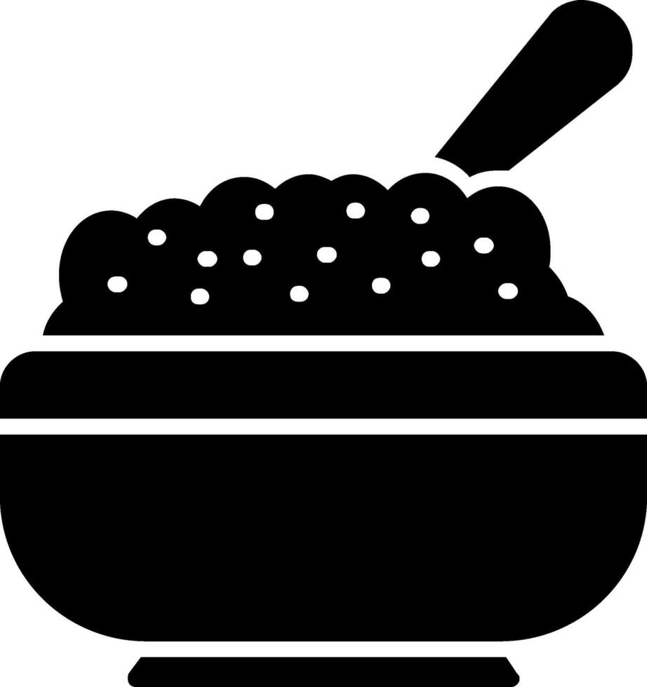 Curry Rice Glyph Icon vector
